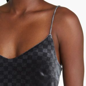 NWT Elodie Check Velvet Mini dress